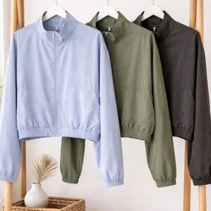 Bluenotes Short Fit Zip Jackets Bundle Large Blue Green Black Athleisure